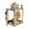 Stainless Steel Wall Mounted Oil Lamp with Glass Cover, Hanging Diya Lantern Set of 4 for Diwali Pooja - Image 2
