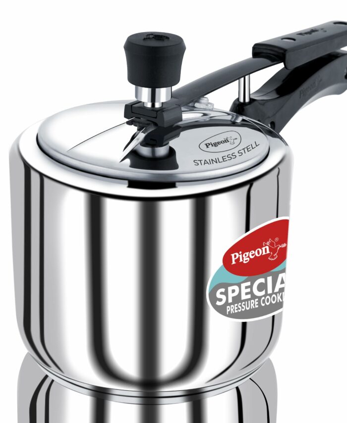 Pigeon by Stovekraft 3 Litre Special Stainless Steel Inner Lid Induction Base Pressure Cooker (Silver) BIS Certified