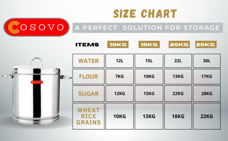 Sanskriti Exports Stainless Steel Air Tight Container/Drum For Kitchen Storage 10 Kg - Silver