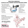 Hawkins 1.5 Litre Stainless Steel Contura Pressure Cooker, Inner Lid Induction Baby Cooker, Silver (SSC15)