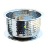 Milton Stainless Steel with Hammerd Patila, Bhagona with Lid | Tope | Patila | Tapeli | Handi | Kitchen Cooking and Serving Bowl (2 Liter)