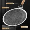Sanskriti Exports Tawa Non Stick 2.8mm Thick Triply Stainless Steel Tava for Roti Honeycomb Tawa Cookware Foldable Handle Scratch Resistance with Induction Base 30 CM