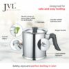 Double Wall Stainless Steel Milk Boiler with Bakelite Handle for Kitchen Use - Image 2