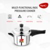 Pigeon by Stovekraft Inox Stainless Steel Pressure Cooker with Outer Lid, Compatible for Gas Stove and Induction, 3 Litre, Silver