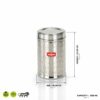 Stainless Steel Storage Jars Set of 6 | 1150 ML Each | Airtight Containers for Kitchen Grains | Easy to Clean
