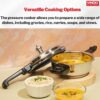 Vinod 2 Litre Stainless Steel Pressure Cooker with Deep Fry Pan Functionality and Sandwich Bottom for Induction and Gas Stoves, ISI and CE Certified - Silver - Image 4