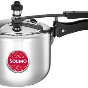 Sanskriti Exports - Sleek Stainless Steel Induction Bottom Pressure Cooker - 3 Liter (Inner Lid)