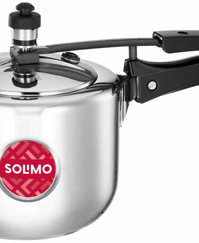 Sanskriti Exports - Sleek Stainless Steel Induction Bottom Pressure Cooker - 3 Liter (Inner Lid)