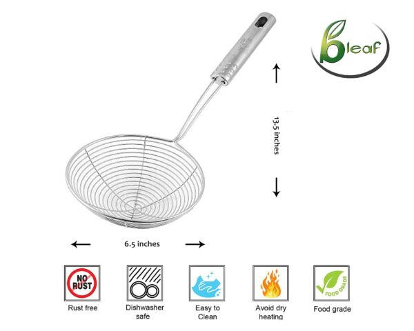 Sanskriti Exports Stainless Steel-Copper Bottom Kadhai/Frying Kadhai & Strainer (Combo) (Pack of 3)