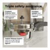 Lifelong Stainless Steel Pressure Cooker 2L | Induction & Gas Stove Compatible with Outer Lid, ISI Certified & Lock System |Safe & Durable Kitchen Essential with 5 Years Warranty (Silver)
