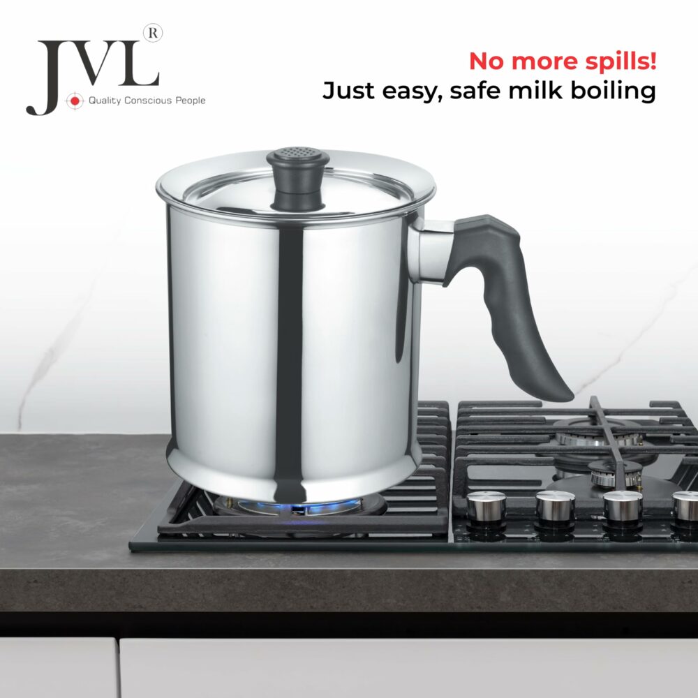 Sanskriti Exports Stainless Steel Double Wall Milk Boiler Storage with Single Bakelite Handle (1.5 Litre) - Image 5