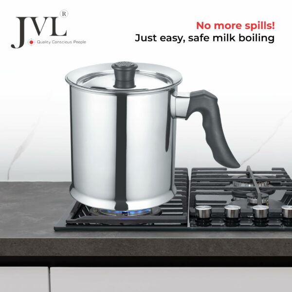 Sanskriti Exports Stainless Steel Double Wall Milk Boiler Storage with Single Bakelite Handle (1.5 Litre)