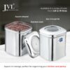 Sanskriti Exports Stainless Steel Kitchen Storage Square Tin with See-Through Lid ? Durable Food Storage Container for Spices, Snacks, Tea, and Dry Ingredients (5.0 Litres)