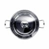 Sanskriti Exports stainless steel kadhai with glass lid 1 5 litres capacity 20 5 x 20 5 x 6 6 Centimeters 2 piece (Induction and Gas Stove Friendly)