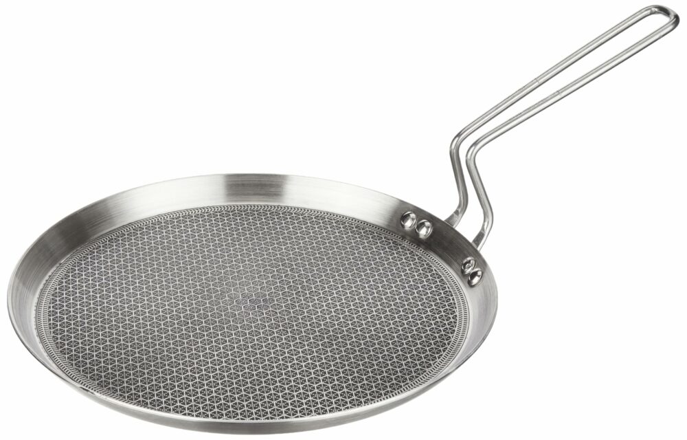 Sanskriti Exports Triply Stainless Steel Tawa 28 cm Diameter with Honeycomb Design (Induction Friendly)
