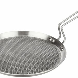 Sanskriti Exports Triply Stainless Steel Tawa 28 cm Diameter with Honeycomb Design (Induction Friendly)