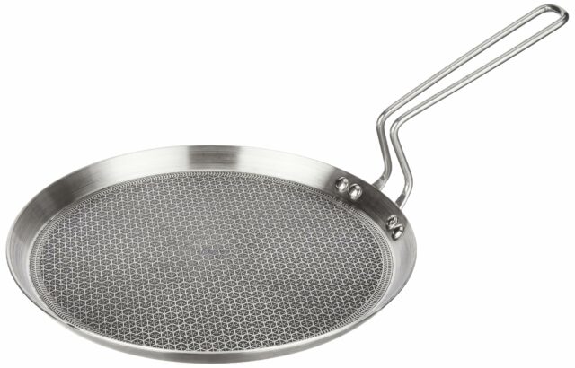 Sanskriti Exports Triply Stainless Steel Tawa 28 cm Diameter with Honeycomb Design (Induction Friendly)