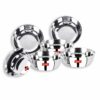 Sanskriti Exports Stainless Steel Solid Bowl - 0.350 liter, Set Of 6, Silver