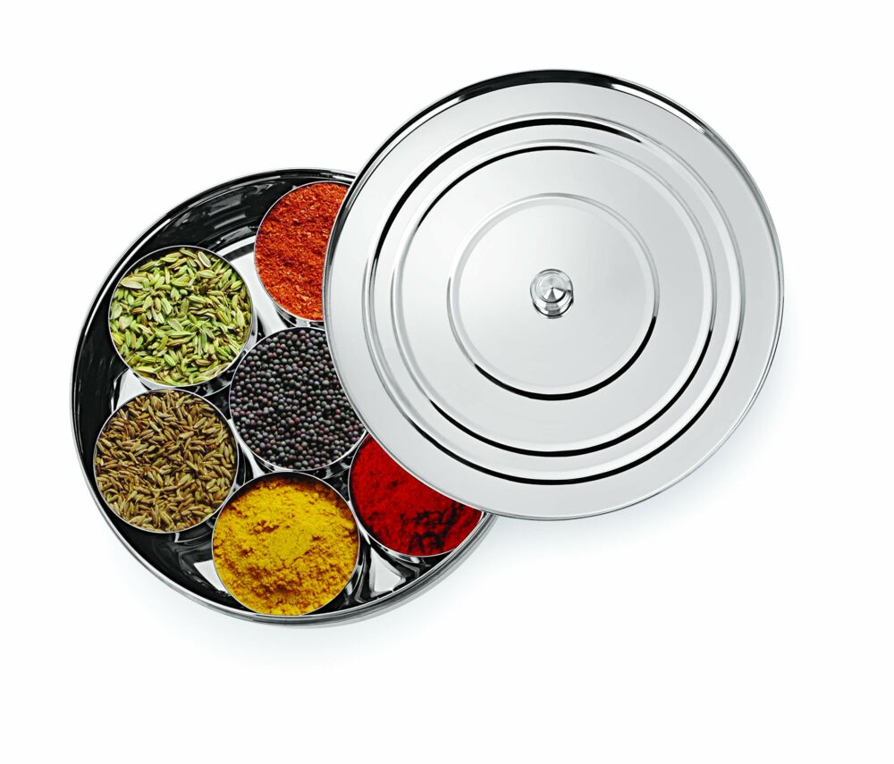 Sanskriti Exports Stainless Steel Spice Box Set of 10 Pieces - 1225 ml - Image 2