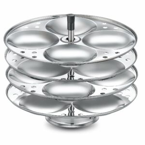 Prestige 4 Stainless Steel Idly Plates| Cook 16 Idlis At Once with 4 Plates| Convenient| Versatile