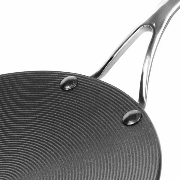Sanskriti Exports Hard Anodised Non Stick Aluminium Roti Tawa with Stainless Steel Handle | Chapati Tawa | Nonstick Dosa Tawa | Tawa Pan Big Size | Tawa Induction Base, 26 cm, Black - Image 4