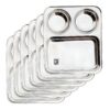 Sanskriti Exports Stainless Steel Partition Plate Set of 4 | Bhojan Thali, Snacks, and Dinner Plate 3-in-1 with Lid - Image 4