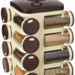 Sanskriti Exports - Plastic Revolving Spice Rack Set of 16 Pieces, (Dark Brown, Standard Size) - Image 4