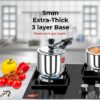 Stainless Steel 3 Litre Inner Lid Pressure Cooker Set by Pigeon for Induction Cooking - Image 6