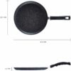 Stainless Steel Induction Base Dosa Tawa, 25 cm, Grey, PFOA Free Coating