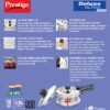 Prestige Deluxe Alpha Svachh Stainless Steel Pressure Cooker 1.5L With Glass Lid (With Deep Lid For Spillage Control)