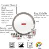 Stainless Steel Dinner Set 36 Pieces - 6 Plates, 6 Glasses, 12 Serving Bowls, 6 Dessert Plates, 6 Spoons for Kitchen and Dining