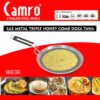 Sanskriti Exports Steel Tawa for Roti and Dosa | Triply Honeycomb Tawa 30cm | Induction Base Dosa Tava Non Stick | Perma-Cool Handles | Base & Induction Compatible | Metal Spoon Friendly | Sturdy Handles