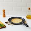 Stainless Steel Induction Base Dosa Tawa, 25 cm, Grey, PFOA Free Coating