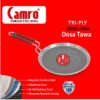 Sanskriti Exports Steel Tawa for Roti and Dosa | Triply Honeycomb Tawa 30cm | Induction Base Dosa Tava Non Stick | Perma-Cool Handles | Base & Induction Compatible | Metal Spoon Friendly | Sturdy Handles