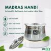 Sanskriti Exports 1000ml Stainless Steel Handi Pot with Lid for Indian Kitchenware and Cooking - Image 3