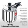 Stainless Steel 3 Litre Inner Lid Pressure Cooker Set by Pigeon for Induction Cooking - Image 3