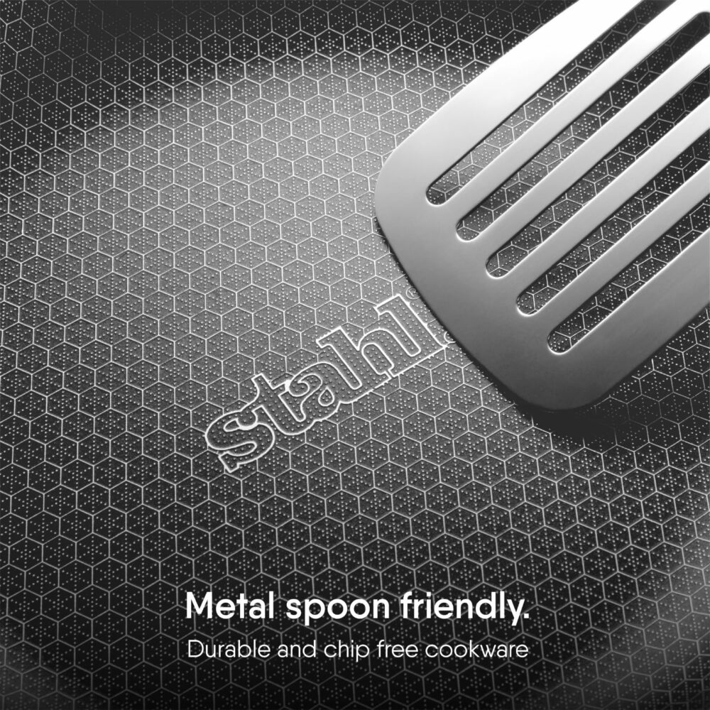 Stahl Artisan Hybrid Triply Dosa Tawa, Dosa Tawa with Induction Base, Non Stick Pan, Stainless Steel Scratch Resistant Dosa Tava, 30 cm - Image 4