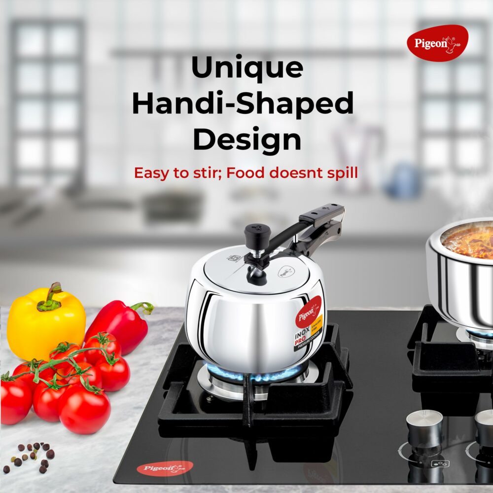 Pigeon by Stovekraft Inox Pro 3L Inner Lid Stainless Steel Cooker - Image 4