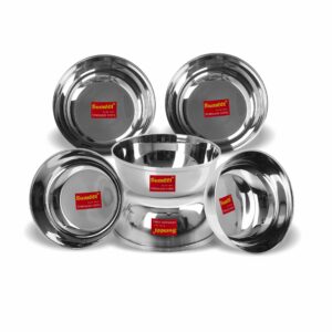 Sanskriti Exports Stainless Steel Heavy Gauge Bowl Set/Wati Set With Mirror Finish 10Cm Dia - Set Of 6Pc, 200 Ml