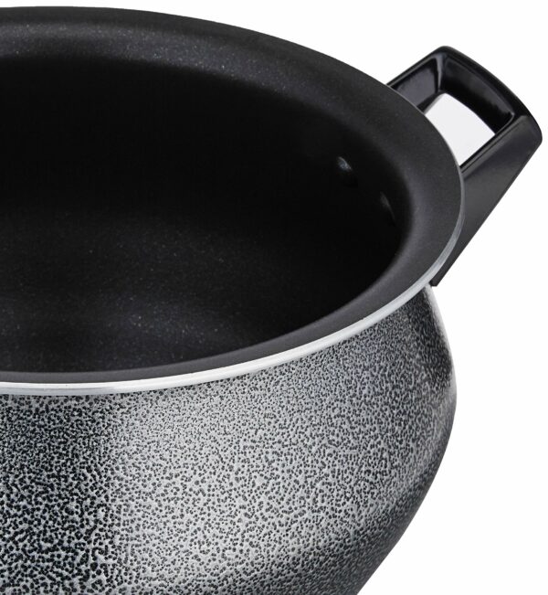 Sanskriti Exports Non Stick Handi with Stainless Steel Lid (4.25L, Hammertone finish, 3 coat, 2.9mm thickness)