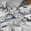 Sanskriti Exports Stainless Steel Thali Set with Lid - 57 PCS | Complete Indian Kitchenware Solution