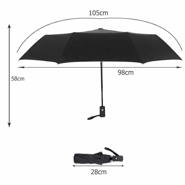 Automatic Open Close Compact Travel Umbrella - Windproof & Lightweight - Image 5