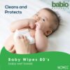 Baby Wet Wipes Pack of 6 - 80 Sheets, Moisturizing & Soothing