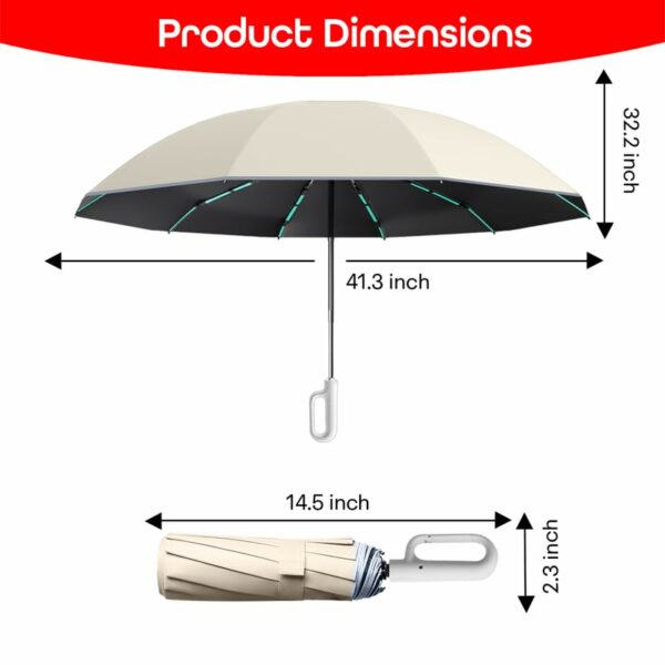 Compact Travel Umbrella with UV Protection & Anti-Slip Handle - Image 2