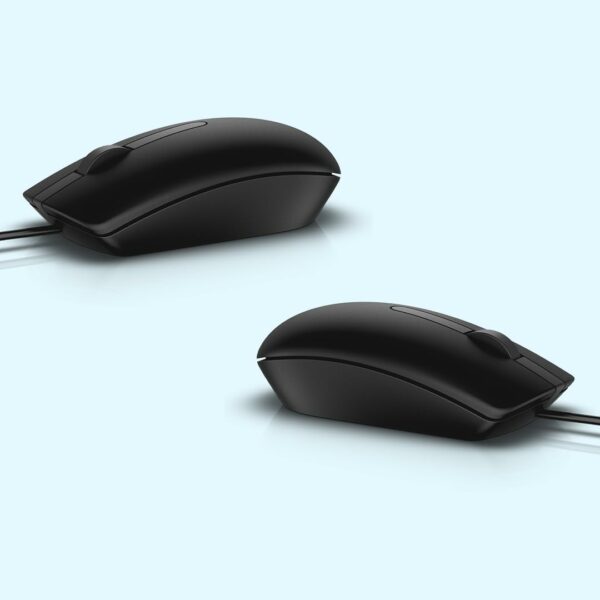 Wired Optical Mouse 1000DPI with LED Tracking - Black - Image 3