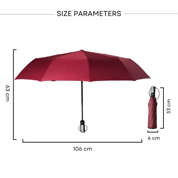 Windproof Travel Umbrella - Automatic Open/Close, Compact & Lightweight - Image 5