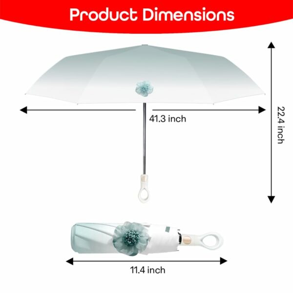 Compact Mini Folding Umbrella with UV Protection for All Weather - Image 3