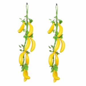 Artificial Banana Fruit Strings - 60 CM, Pack of 2 for Home & Events