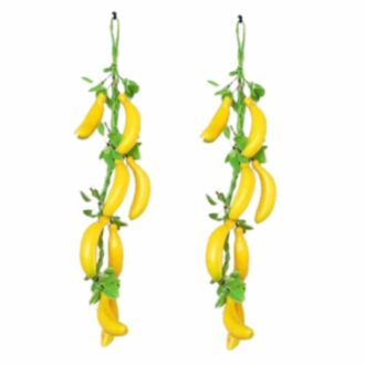 Artificial Banana Fruit Strings - 60 CM, Pack of 2 for Home & Events