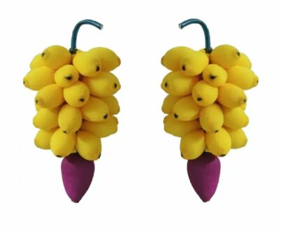 Artificial Foam Banana Bunch - 1 Feet, Pack of 2 for Home Decor